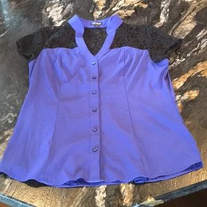 Express lace blouse S blue